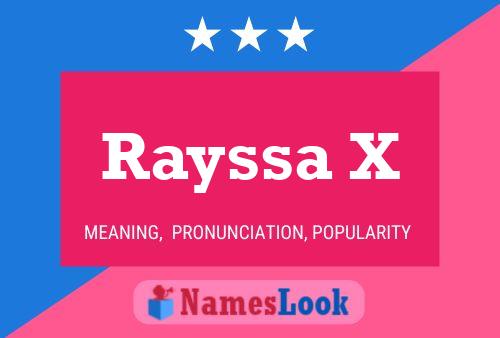 Rayssa X Name Poster