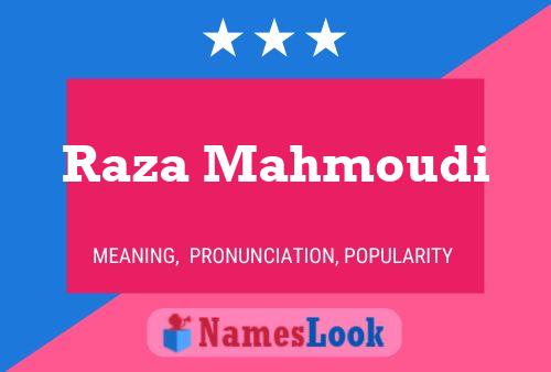 Raza Mahmoudi Name Poster