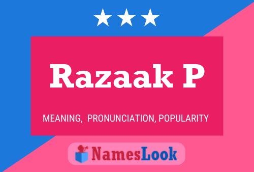 Razaak P Name Poster