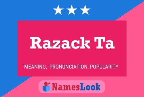 Razack Ta Name Poster