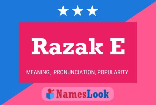 Razak E Name Poster