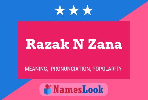 Razak N Zana Name Poster