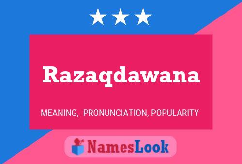 Razaqdawana Name Poster