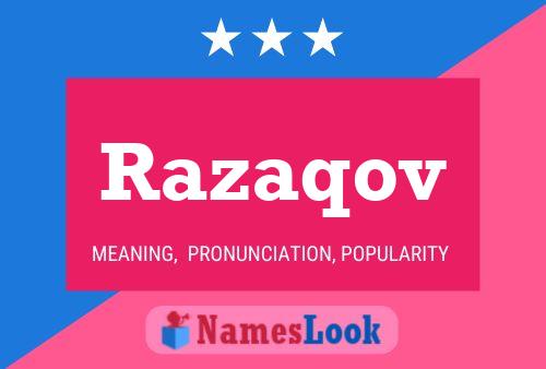 Razaqov Name Poster