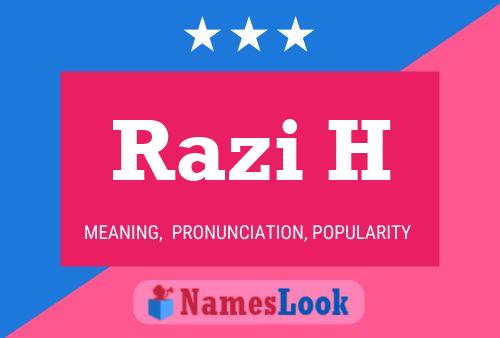 Razi H Name Poster