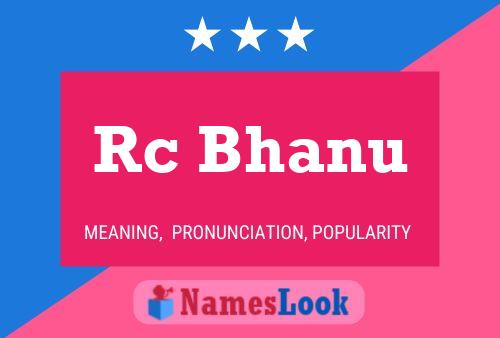 Rc Bhanu Name Poster