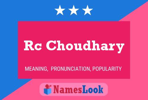 Rc Choudhary Name Poster