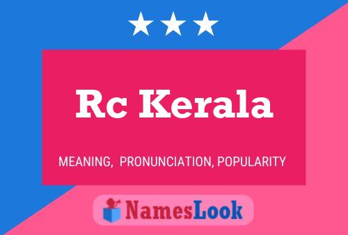 Rc Kerala Name Poster