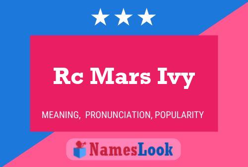 Rc Mars Ivy Name Poster