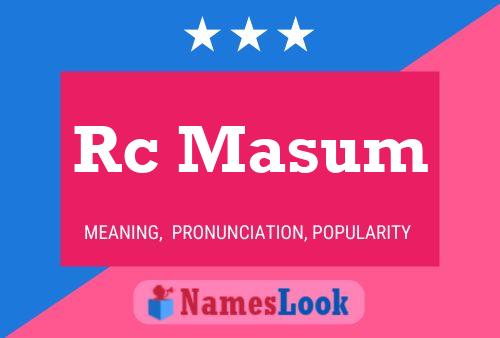 Rc Masum Name Poster