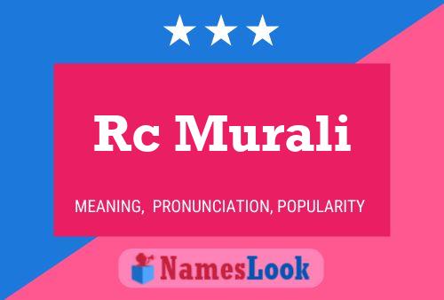 Rc Murali Name Poster