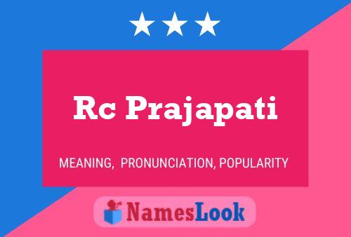 Rc Prajapati Name Poster