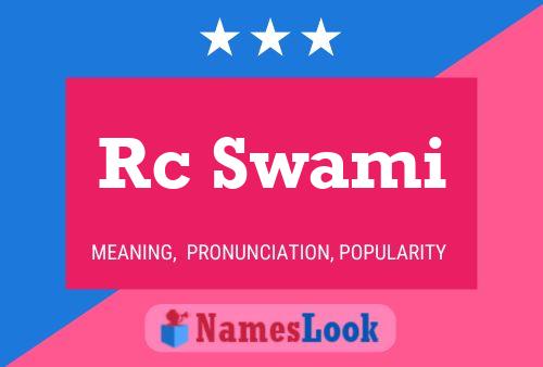 Rc Swami Name Poster