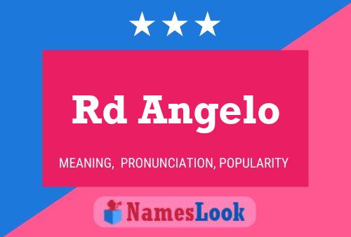 Rd Angelo Name Poster