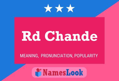 Rd Chande Name Poster