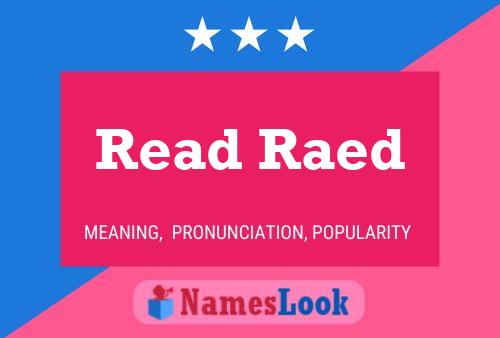 Read Raed Name Poster