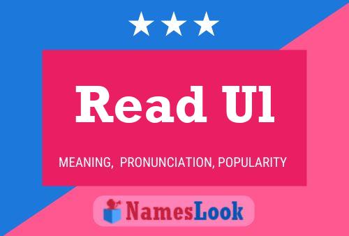 Read Ul Name Poster