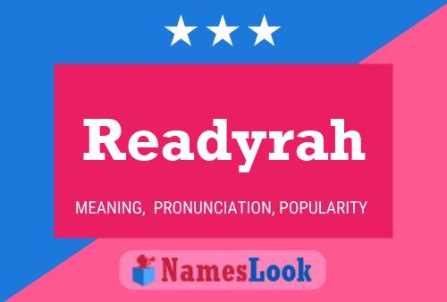 Readyrah Name Poster