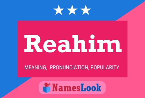 Reahim Name Poster