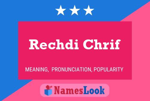 Rechdi Chrif Name Poster