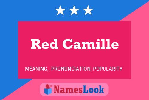 Red Camille Name Poster