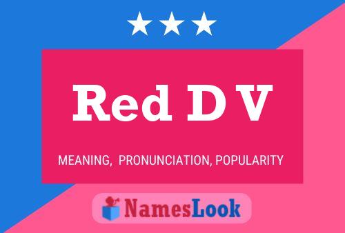 Red D V Name Poster