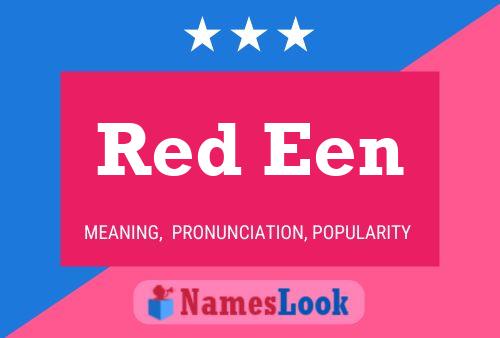 Red Een Name Poster