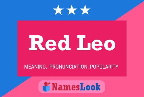 Red Leo Name Poster