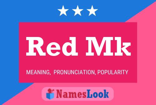 Red Mk Name Poster