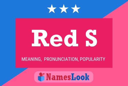 Red S Name Poster