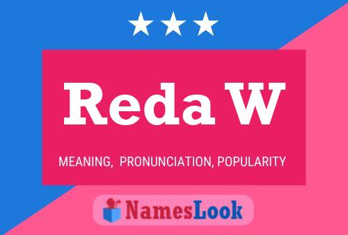 Reda W Name Poster