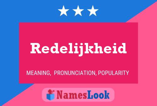 Redelijkheid Name Poster