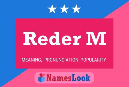 Reder M Name Poster