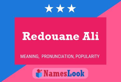 Redouane Ali Name Poster