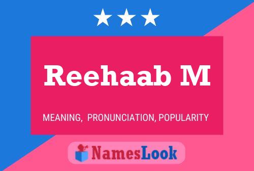 Reehaab M Name Poster