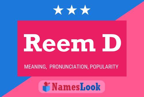 Reem D Name Poster