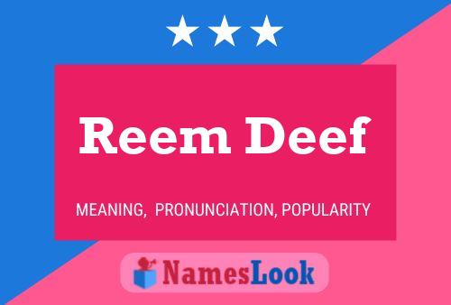 Reem Deef Name Poster