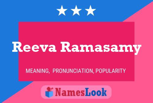 Reeva Ramasamy Name Poster