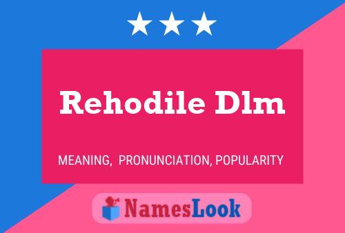 Rehodile Dlm Name Poster