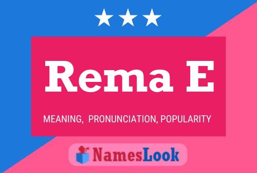 Rema E Name Poster