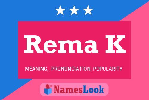 Rema K Name Poster