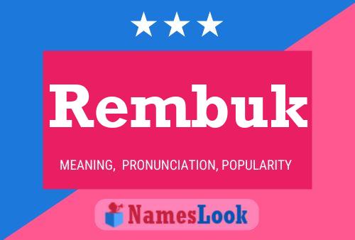 Rembuk Name Poster