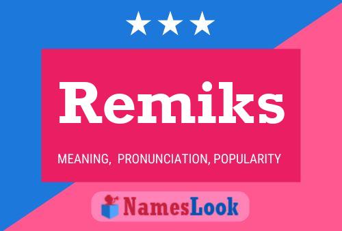 Remiks Name Poster