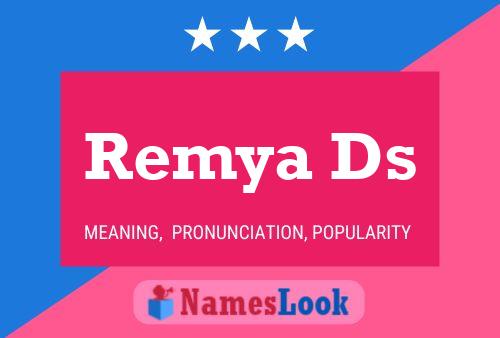 Remya Ds Name Poster