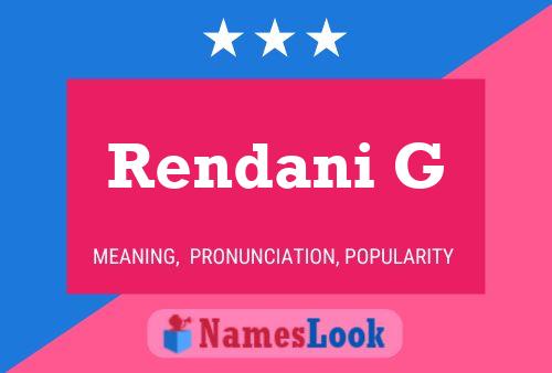 Rendani G Name Poster