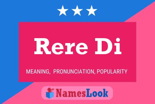 Rere Di Name Poster