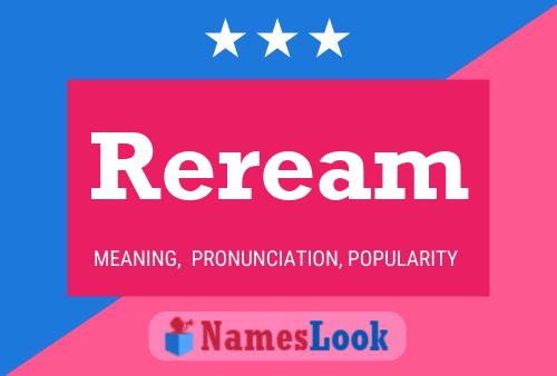 Reream Name Poster