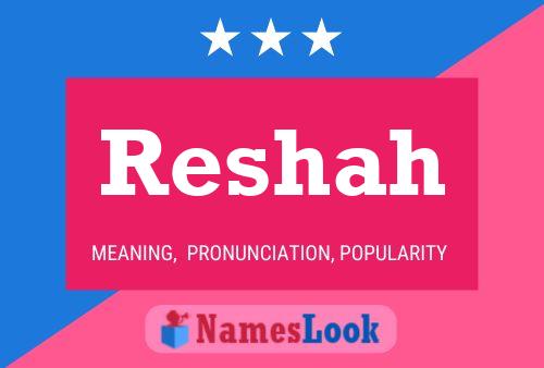 Reshah Name Poster