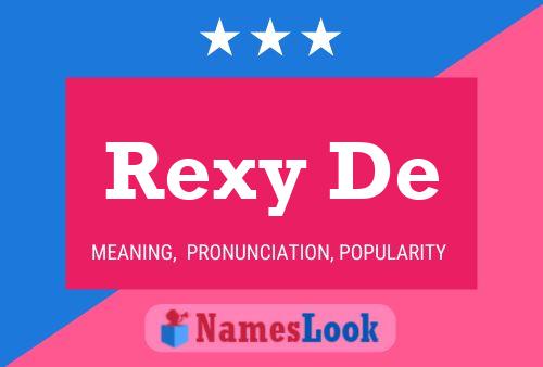 Rexy De Name Poster