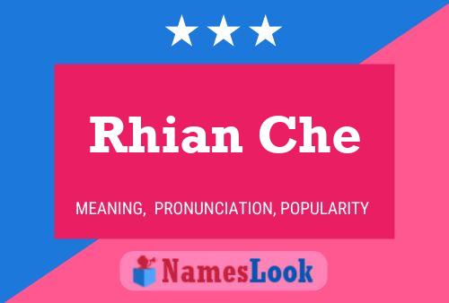 Rhian Che Name Poster